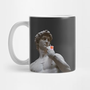 Minimalist Aesthetic - Statue of David in Black Mug